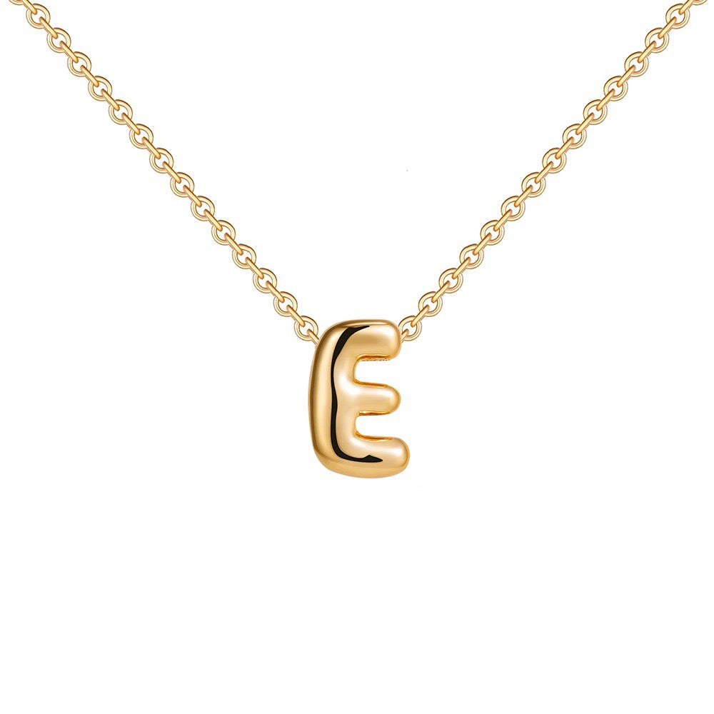 BowLift | Dainty Bubble Letter Initial Necklace