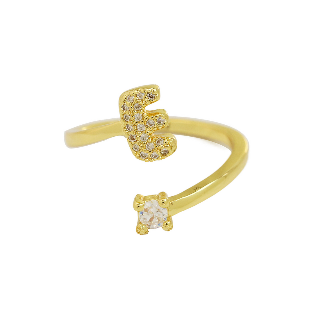 BowLift | Dainty Bubble Diamond Wrap Initial Ring
