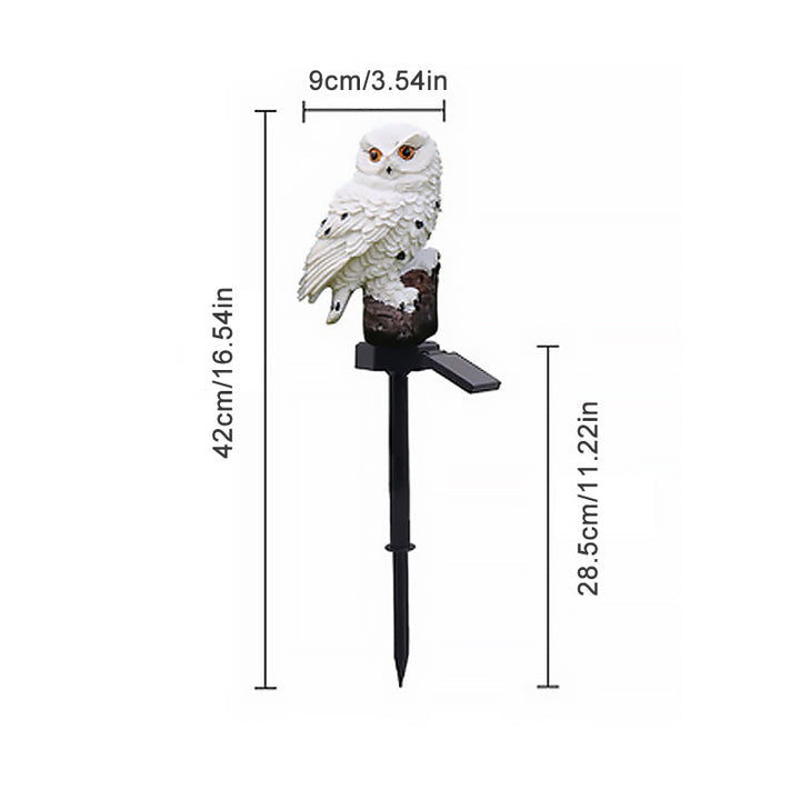 Garden Eagle Owl Parrot Statue LED Solar Light Outdoor Waterproof Lawn Lamp | Bowlift