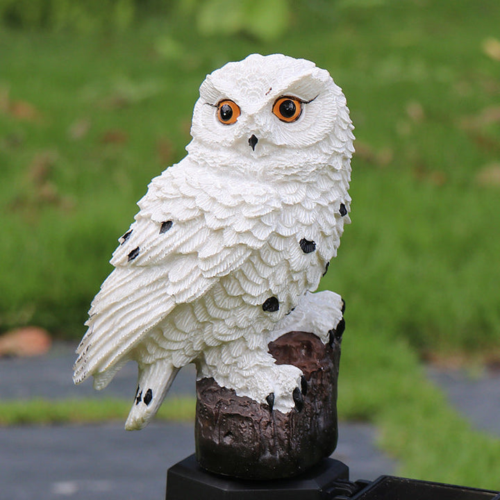 Outdoor Eagle Owl Statue LED Solar Garden Light Waterproof Lawn Lamp | Bowlift