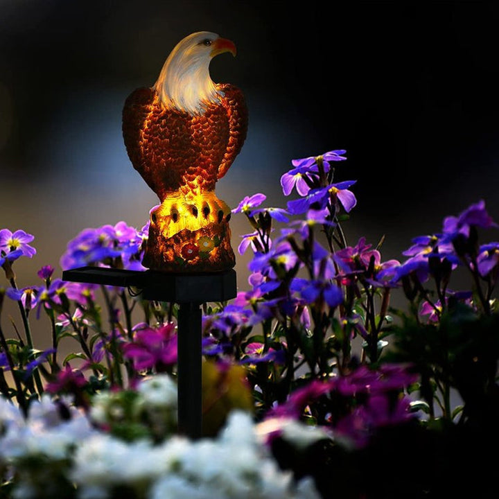 Garden Eagle Owl Parrot Statue LED Solar Light Outdoor Waterproof Lawn Lamp | Bowlift