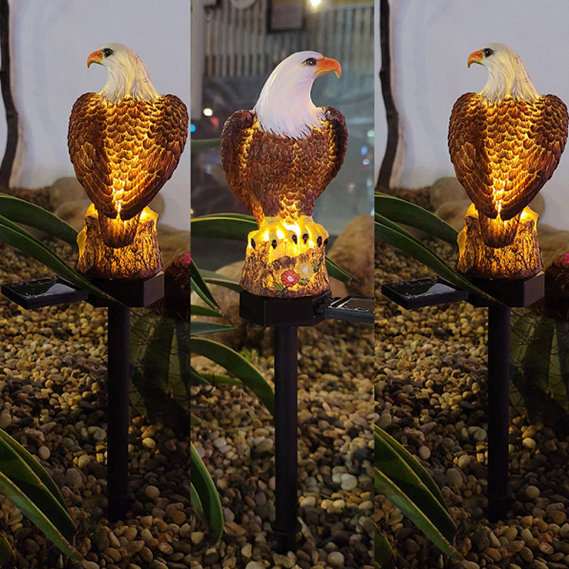 Outdoor Eagle Owl Statue LED Solar Garden Light Waterproof Lawn Lamp | Bowlift