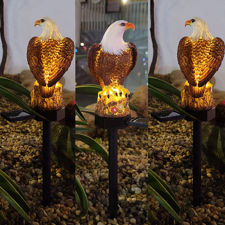 BowLift | Eagle Figure Garden Solar Post