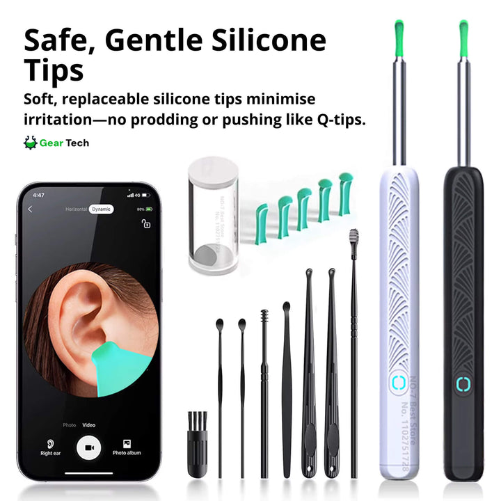 BowLift | EarScope Pro Ear Wax Removal Kit | High-Resolution Camera & LED Lights for Safe Home Use