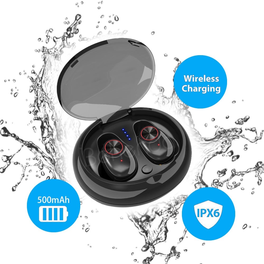 Wireless In-Ear Headphones Bluetooth V5.0 (black) | Bowlift