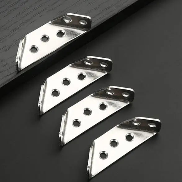 BowLift | Corner connector made of stainless steel – Rust-free trapezoidal brace angle for stability (10 pieces)