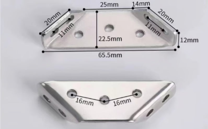 BowLift | Corner connector made of stainless steel – Rust-free trapezoidal brace angle for stability (10 pieces)