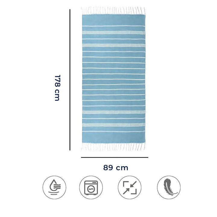 EcoWave Quick Drying Towel - Lightweight Beach Towel - Multi-Purpose - Beach - Spa - Travel - Home - Eco-Friendly - Cotton Towel Bowlift
