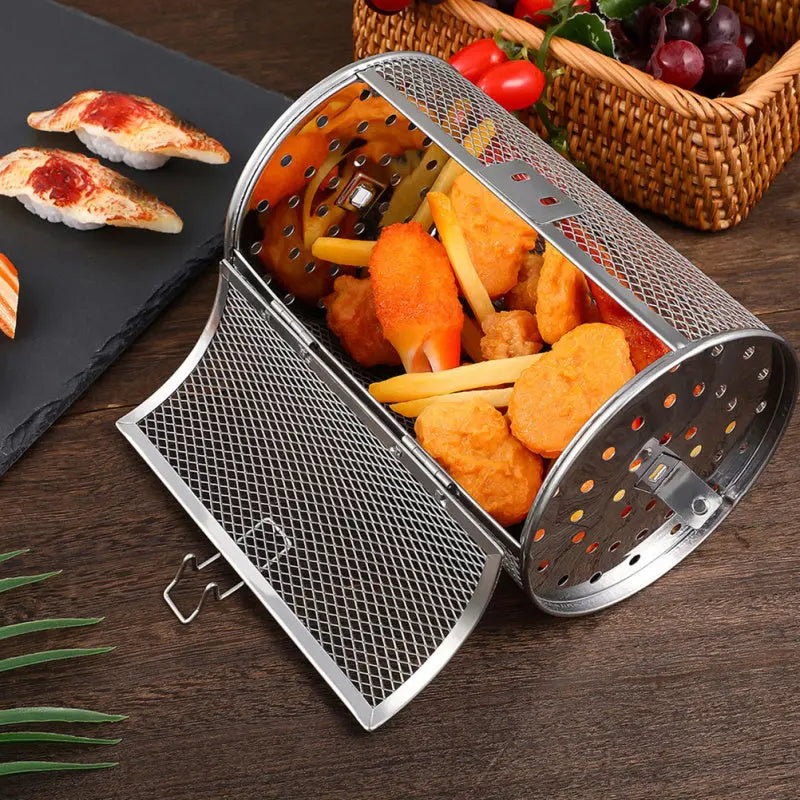 BowLift | Stainless Steel Redating Basket for the Grill – Even & Effortless Cooking