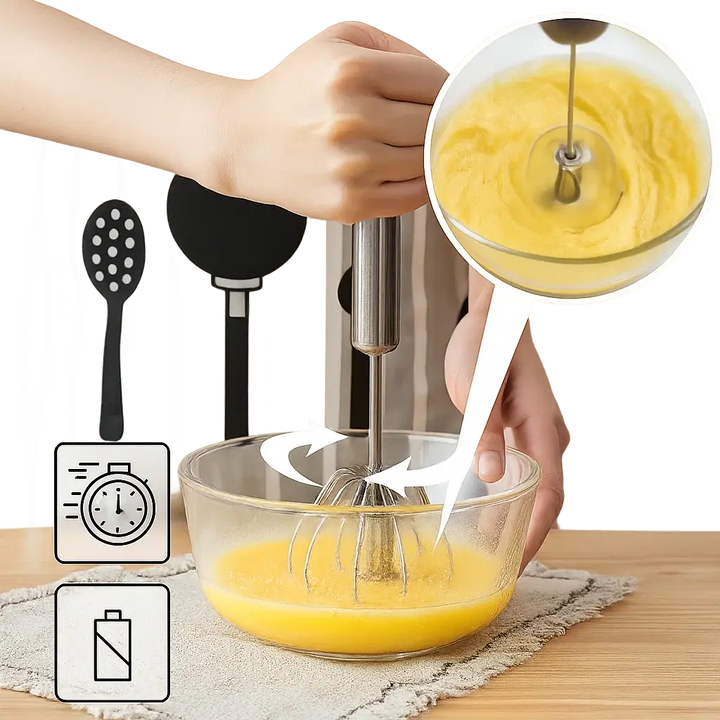 BowLift | Stainless Steel Hand Whisk – Quick Mixing Without Electricity