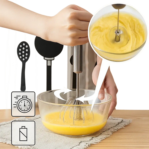 BowLift | Stainless Steel Hand Whisk – Quick Mixing Without Electricity