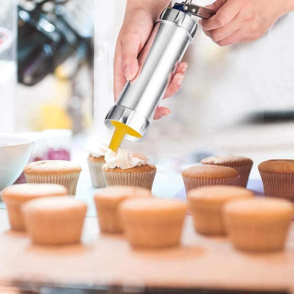 BowLift | Stainless Steel Cookie Press 20 Shapes and 4 Nozzles for Perfect Even Cookies