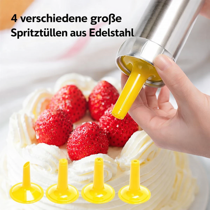 BowLift | Stainless Steel Cookie Press 20 Shapes and 4 Nozzles for Perfect Even Cookies