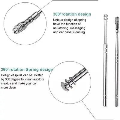 Stainless Steel Ear Cleaner Set 6-piece for Ear Care | Bowlift