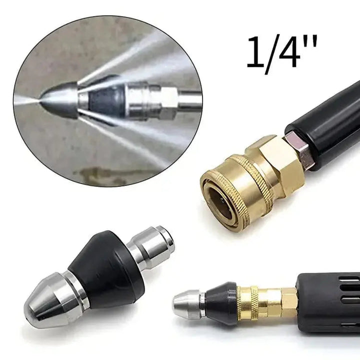 BowLift | Stainless Steel Pipe Cleaning Nozzle with High Pressure Water Jets