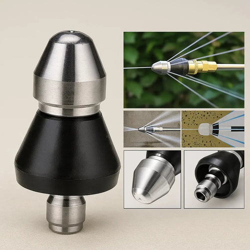 BowLift | Stainless Steel Pipe Cleaning Nozzle with High Pressure Water Jets