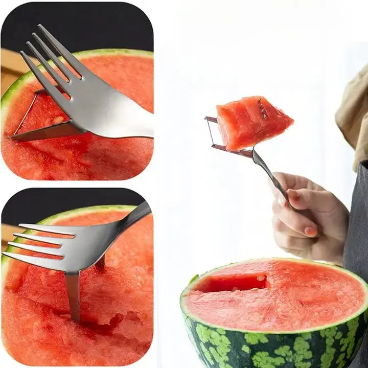 BowLift | Stainless Steel Watermelon Cube Cutter & Serving Fork
