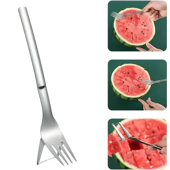 BowLift | Stainless Steel Watermelon Cube Cutter & Serving Fork