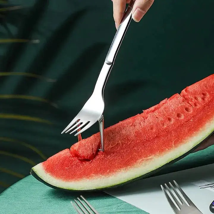 BowLift | Stainless Steel Watermelon Cube Cutter & Serving Fork