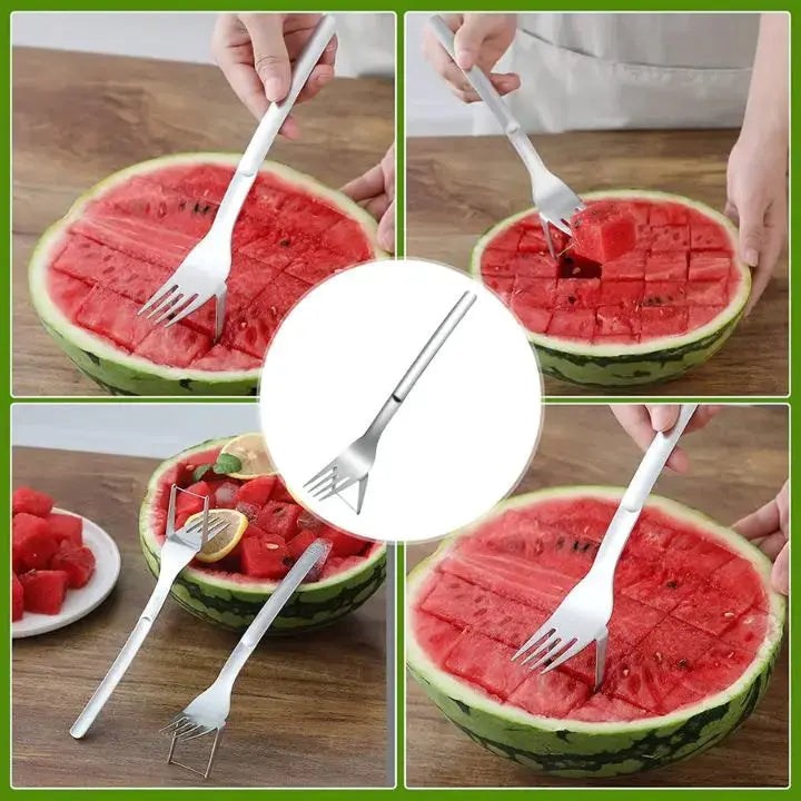 BowLift | Stainless Steel Watermelon Cube Cutter & Serving Fork