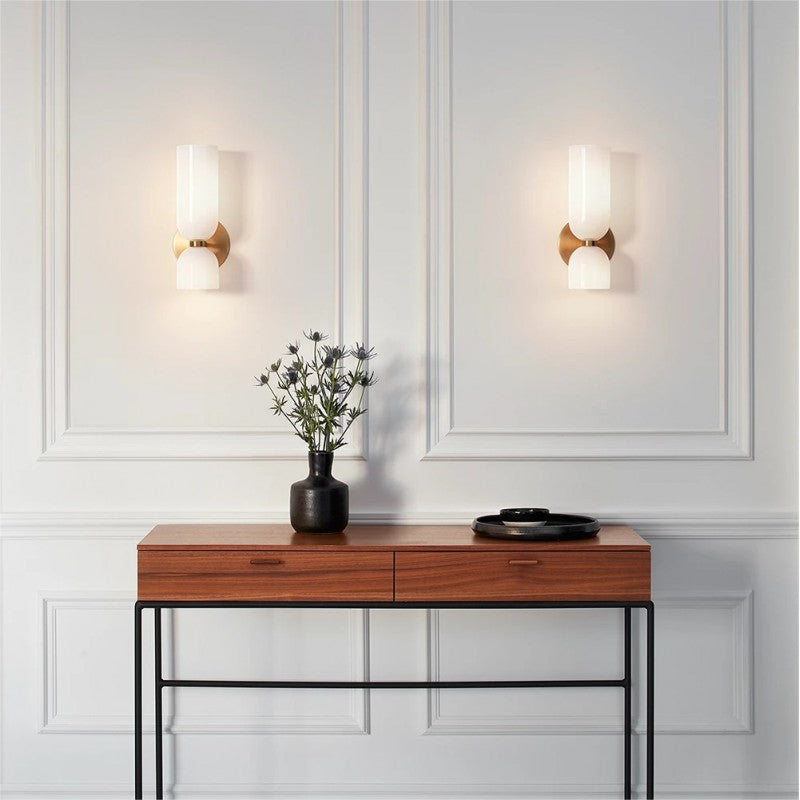 BowLift | Glass Wall Light With Double Lamp Design