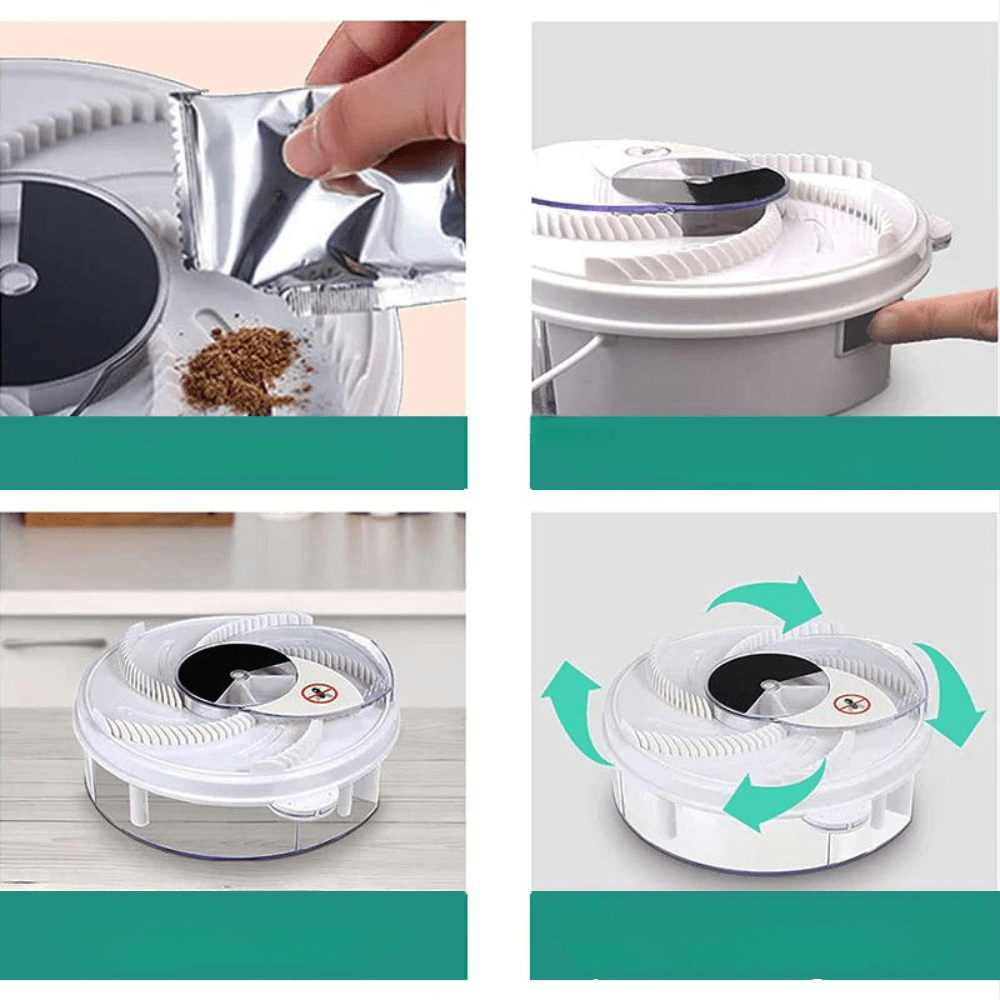 BowLift | Quiet, Environmentally Friendly Fly Catcher for Kitchen, Living Room & Garden