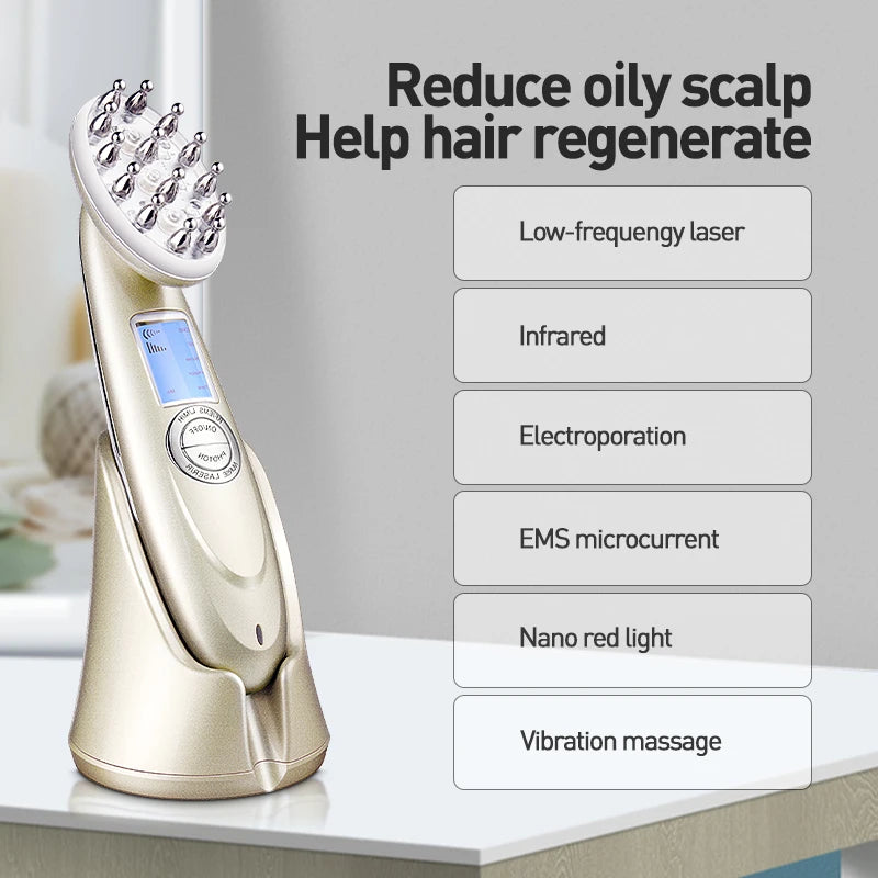 BowLift | Red Light Therapy for Hair Growth – Laser Comb with Low-Level Laser Light for Effective Hair Loss Treatment, Includes Hair Growth Brush for Enhanced Results