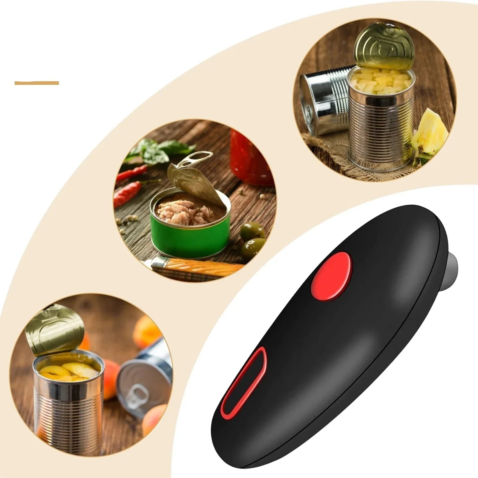BowLift | Automatic Can Opener with Ergonomic Handle and One-Button Operation