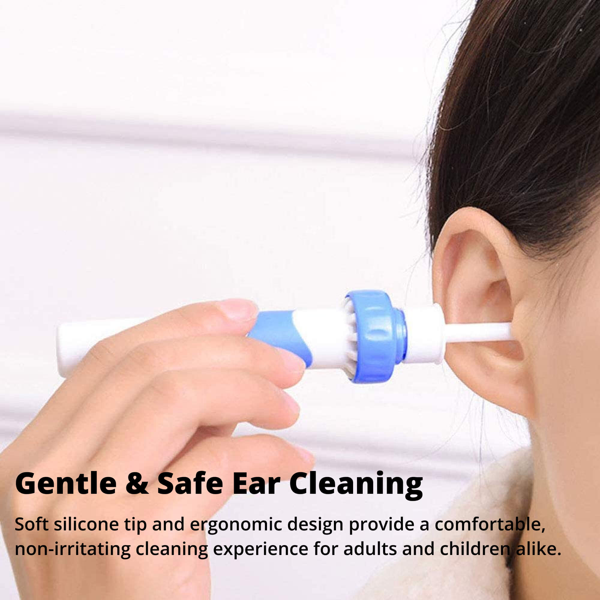 BowLift | Electric Ear Suction Wax Removal Tool | Ergonomic, Silicone Tip & Compact Design for Safe Ear Hygiene at Home or Travel