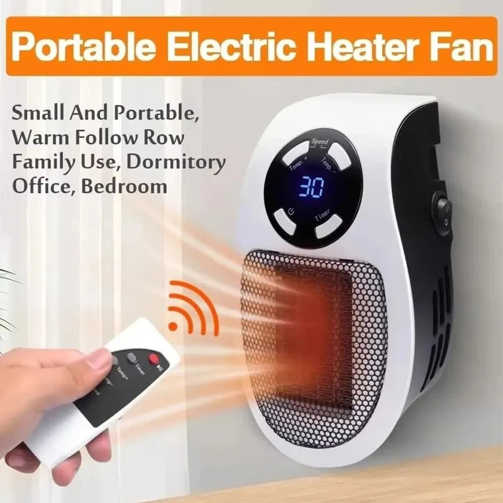 BowLift | Electric Space Heater Plug-In Mini Wall Heater Remote Control