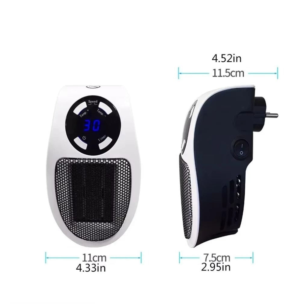 BowLift | Electric Space Heater Plug-In Mini Wall Heater Remote Control
