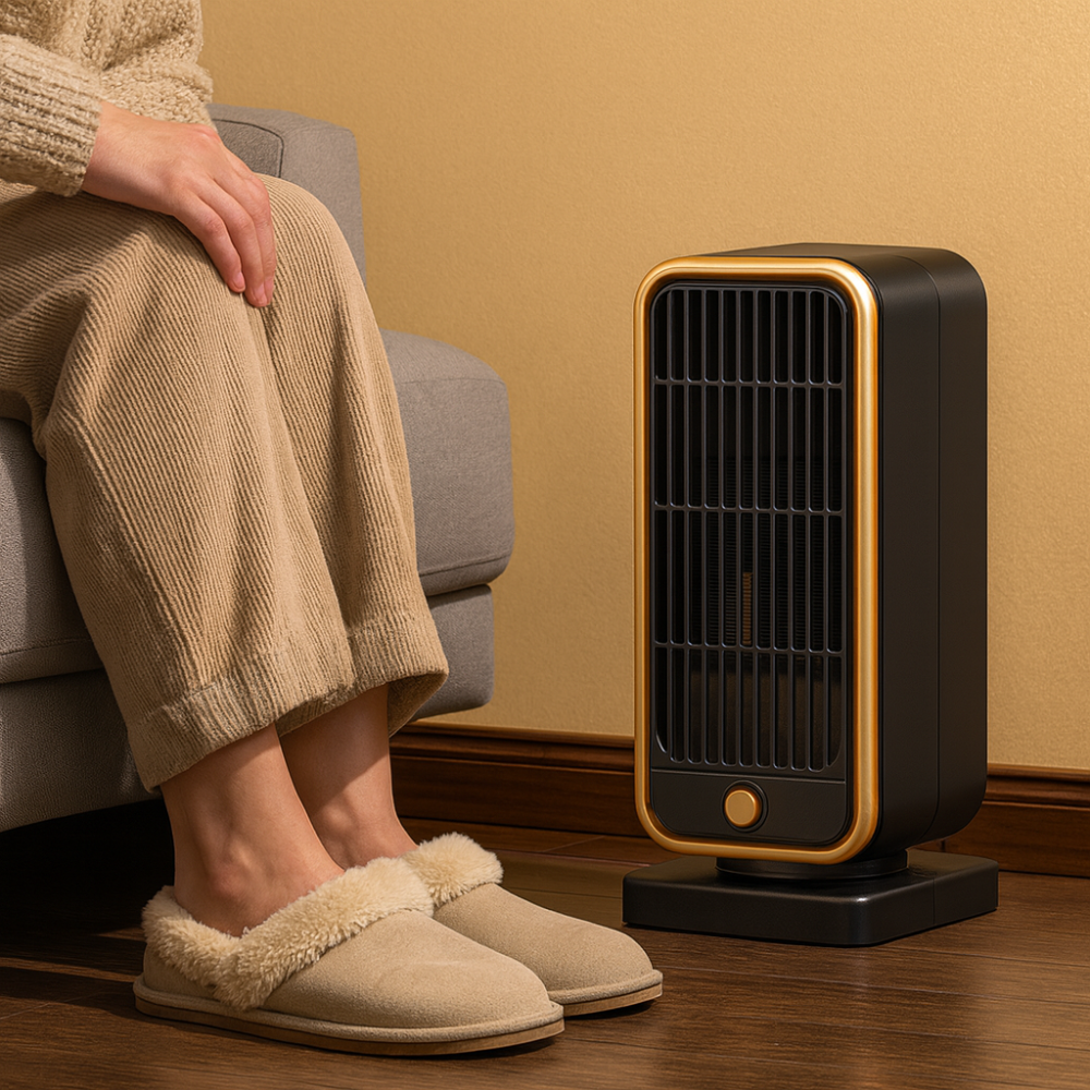 BowLift | Electric Space Heater Portable Ceramic 500W Quiet Square Tip Over Protection