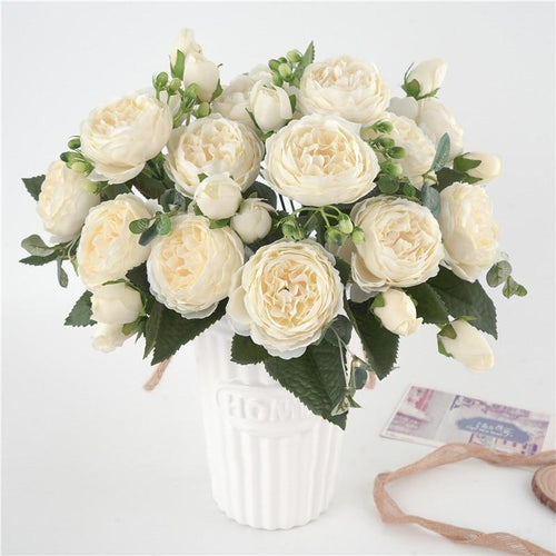 BowLift | Elegant peony floral composition for home decor – High-quality non-woven fabric
