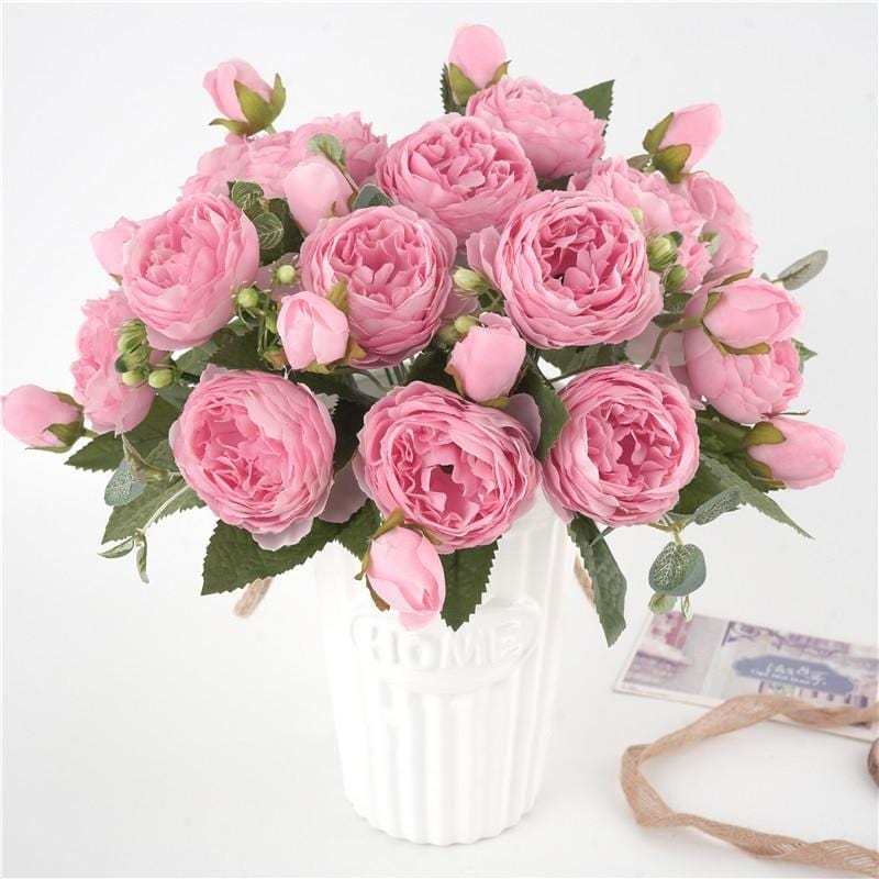 BowLift | Elegant peony floral composition for home decor – High-quality non-woven fabric