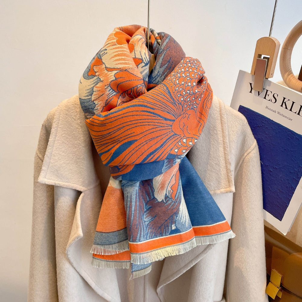 BowLift | Elegant Floral Jacquard Woven Scarf