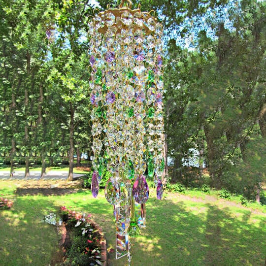 BowLift | HarmonyGleam Crystal Wind Chime – Tranquil Garden Decoration