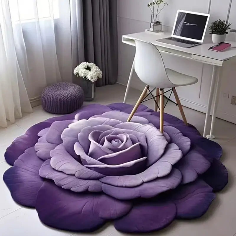 BowLift | Elegant Floral Floor Mat – Choose between soft plush or quick-drying diatomite surface