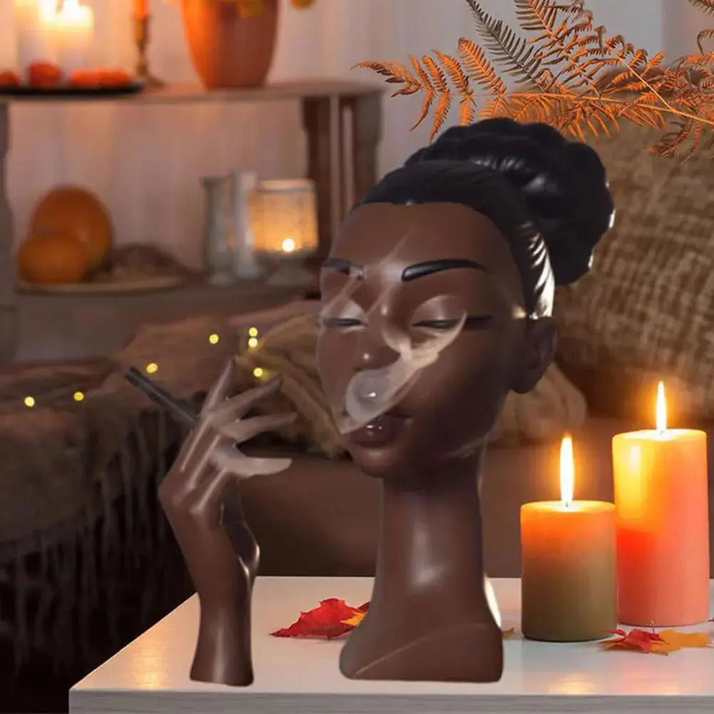 BowLift | Elegant Incense Holder in the Form of a Black Woman's Head