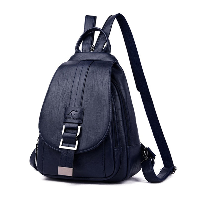 Ladies Leather Backpack with Anti-Theft Compartment and Compact Design | Bowlift