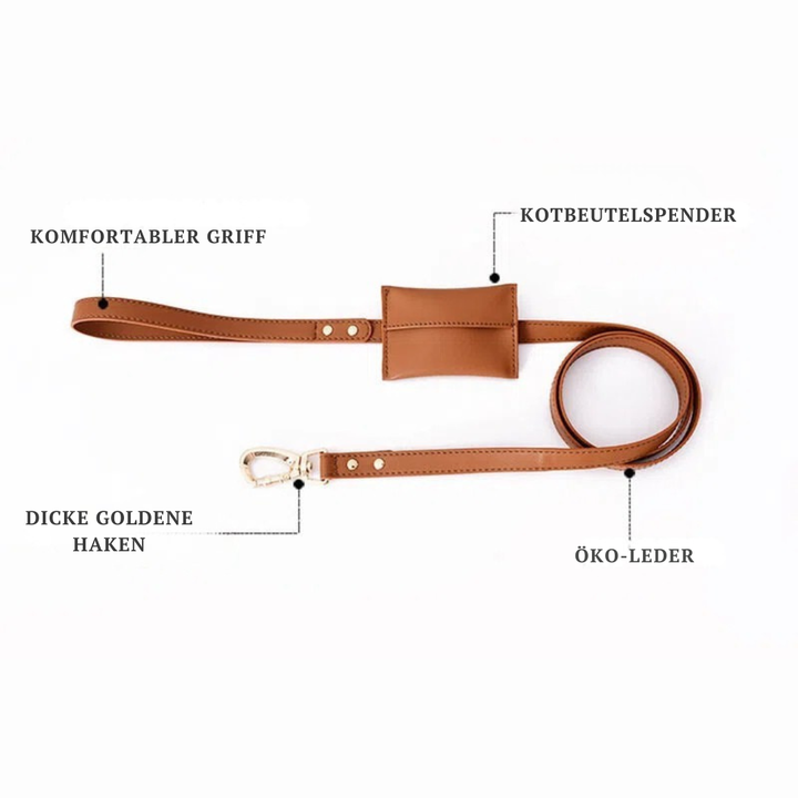 Adjustable Leather Dog Harness with Custom Engraving Bowlift