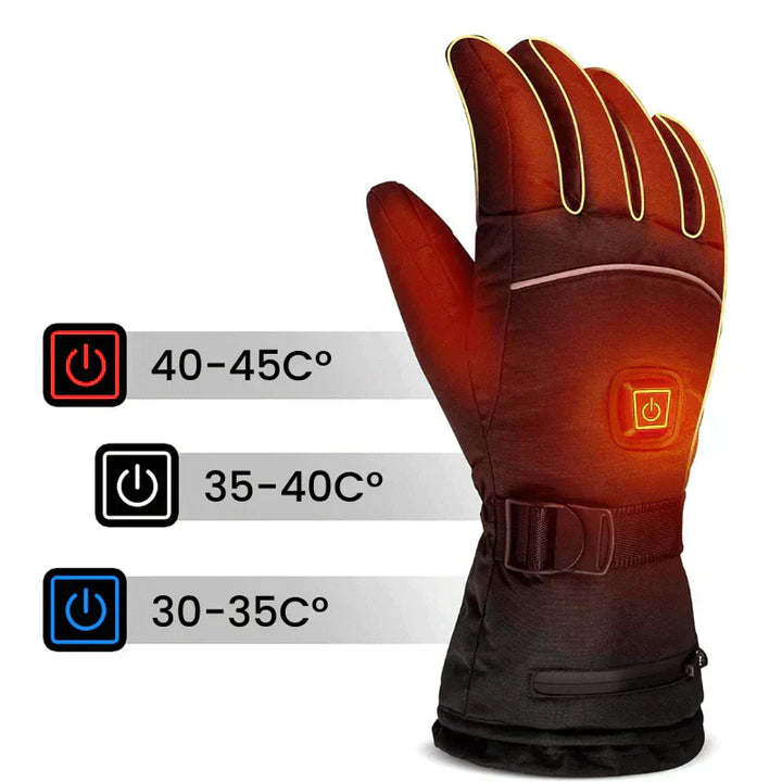 BowLift | ThermoGrip Heated Gloves – Waterproof Unisex Gloves with 3 Heating Levels and Touchscreen Function