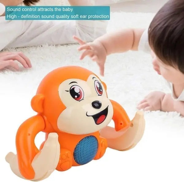 BowLift | Electric Baby Toy "Head-Lifting Monkey" – With Music & Crawling Movement