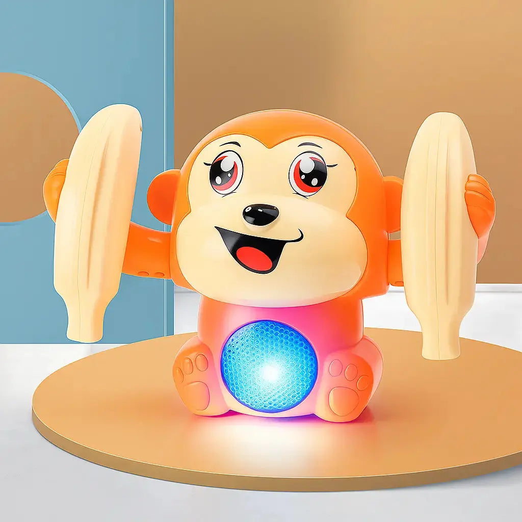 BowLift | Electric Baby Toy "Head-Lifting Monkey" – With Music & Crawling Movement