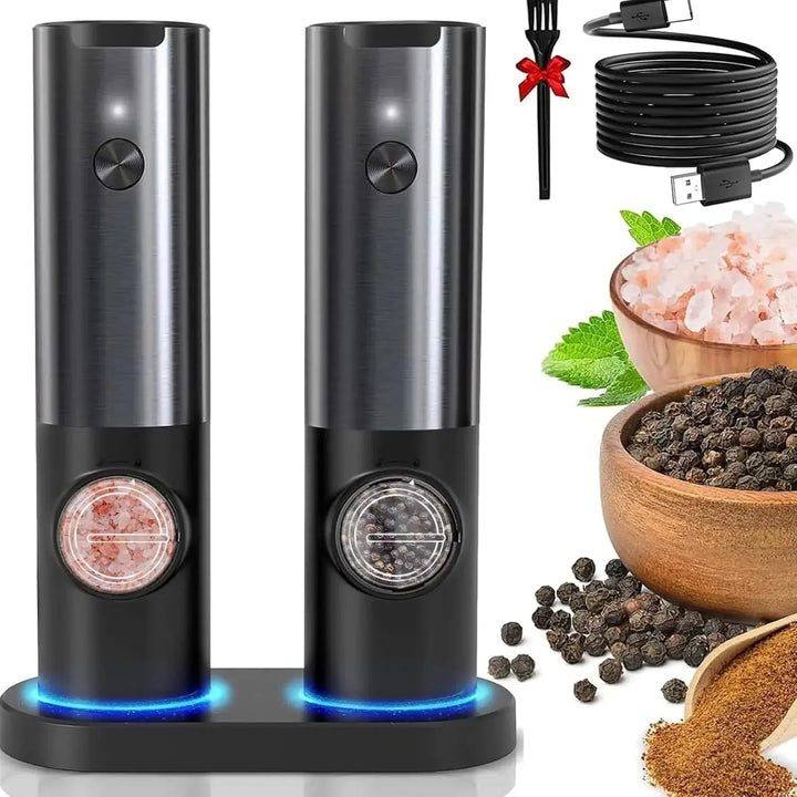 Electric spice grinder set with USB-C charging station | Bowlift