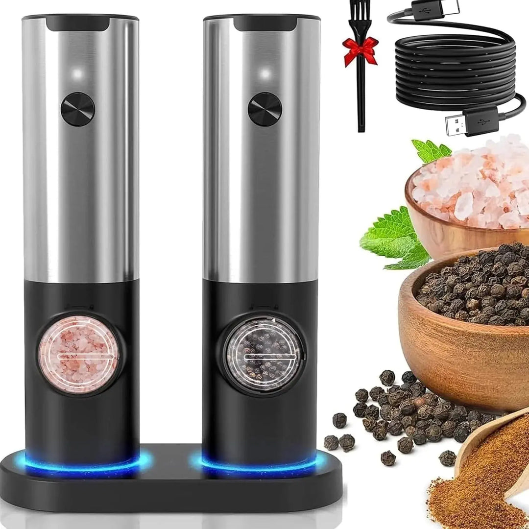 Electric spice grinder set with USB-C charging station | Bowlift