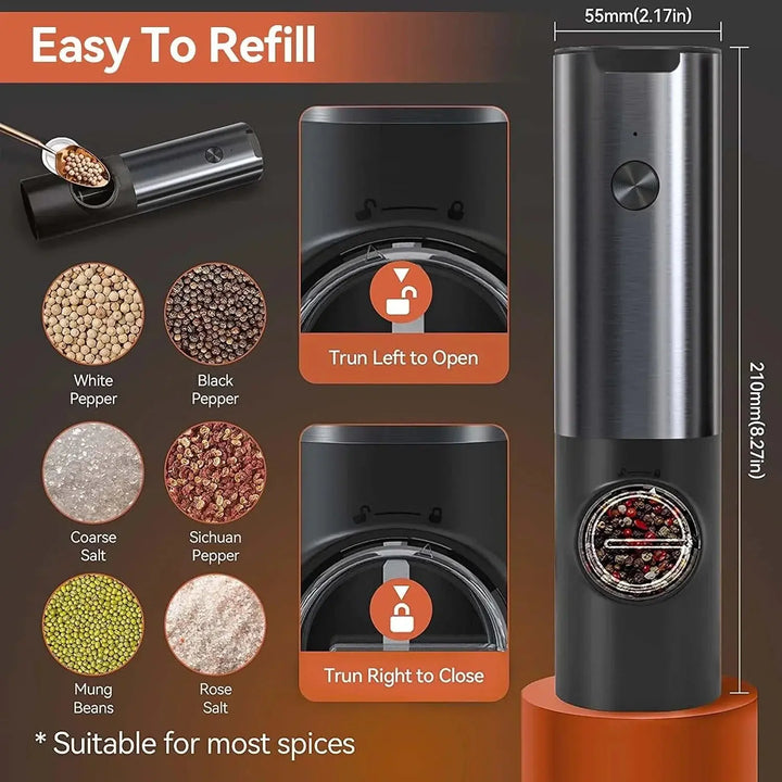 Electric spice grinder set with USB-C charging station | Bowlift