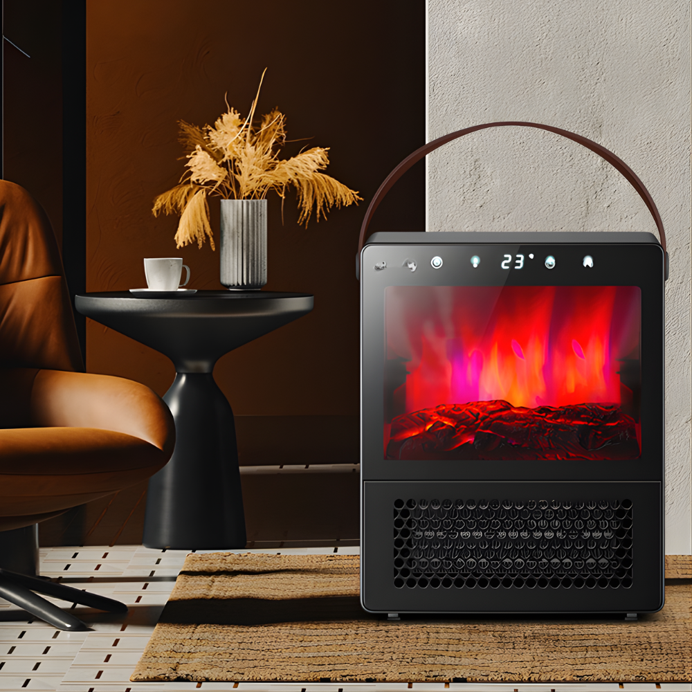 BowLift | Electric Heater with Realistic Flame Effect – Compact and Portable