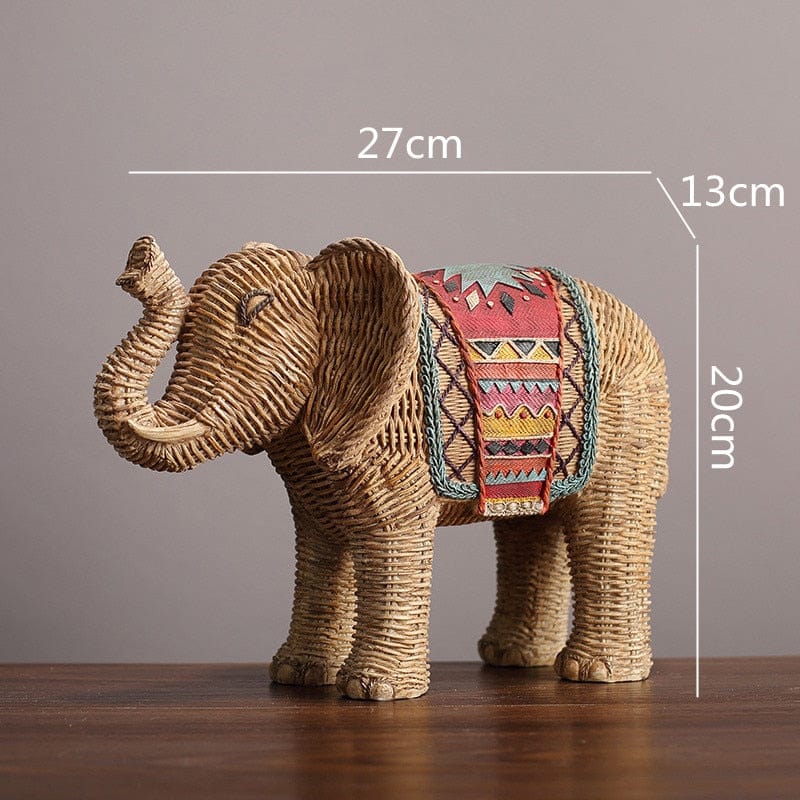 Elephant Rattan Statue Bowlift