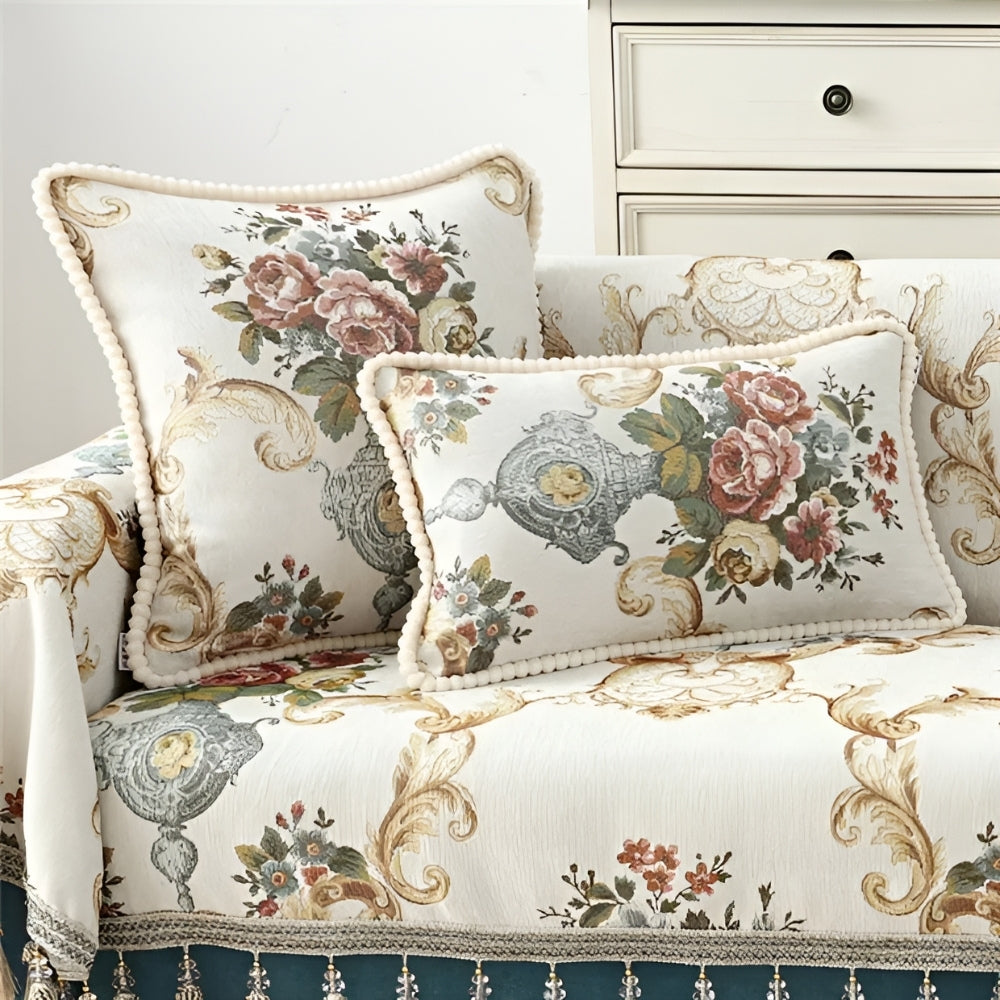 BowLift | Elise Chenille Beaded Edge Cushion Cover