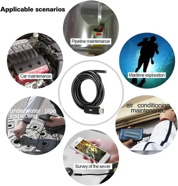 BowLift | Endoscope Camera Waterproof — HD Inspection Camera with 5m Cable